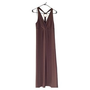 AGB MAXI DRESS CHOCOLATE BROWN SIZE L